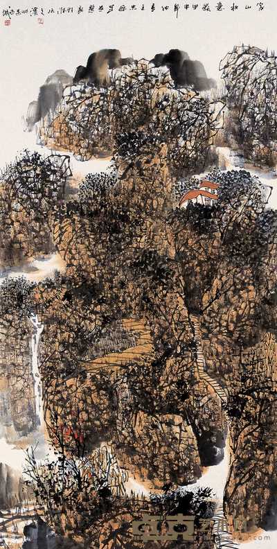 王忠雁 苍山依旧 镜心 136×68cm